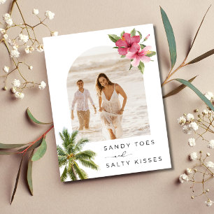 Carte Postale Faire-part Sandy Toes Beach Wedding Photo Save the Date