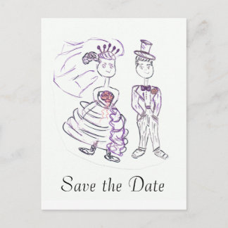 Carte Postale Faire-part Sauvegarder la date