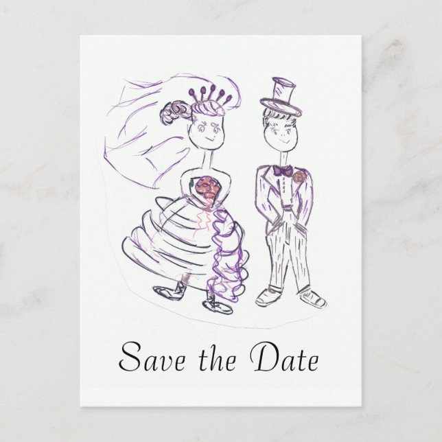 Carte Postale Faire-part Sauvegarder la date (Devant)
