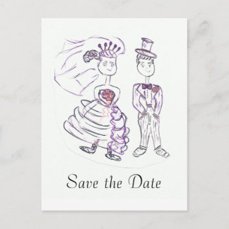 Carte Postale Faire-part Sauvegarder la date