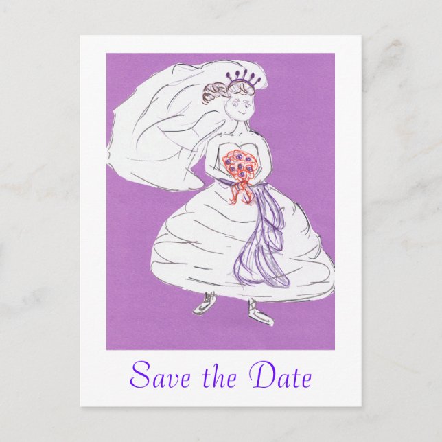 Carte Postale Faire-part Sauvegarder la Date (Devant)