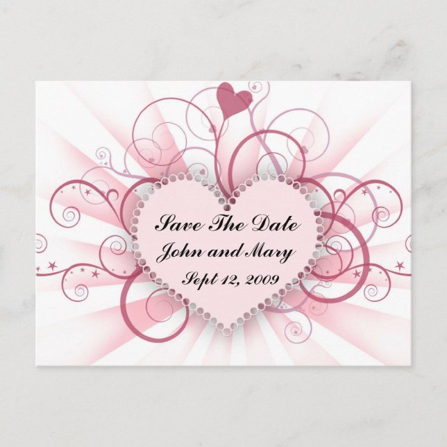 Carte Postale Faire-part Sauvegarder la date (Devant)