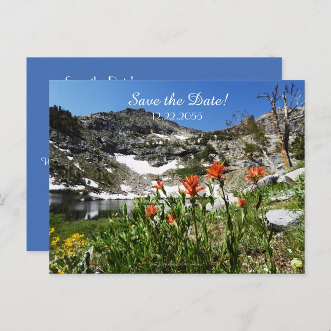 Carte Postale Faire-part Sauvegarder la date Annonce du 60e anniversaire (Devant / Derrière)