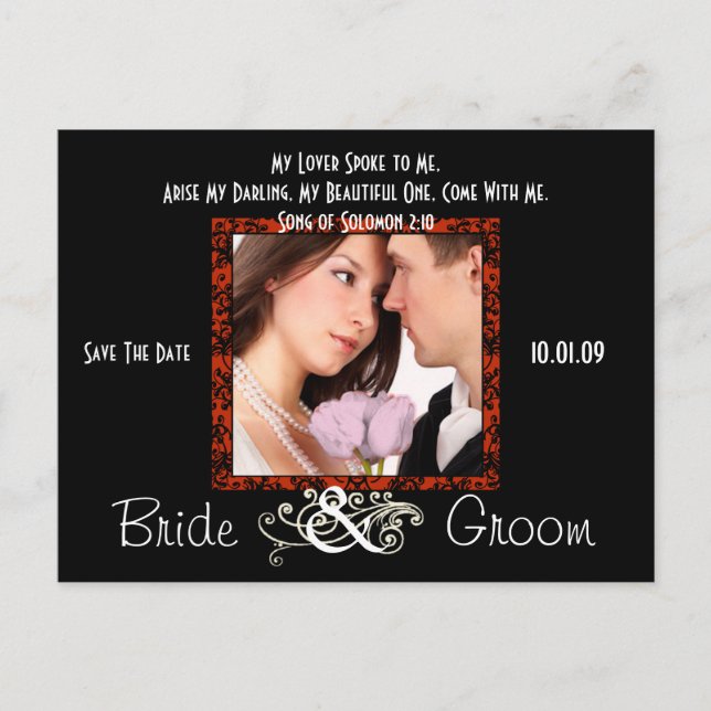 Carte Postale Faire-part Sauvegarder la date avec votre photo (Devant)