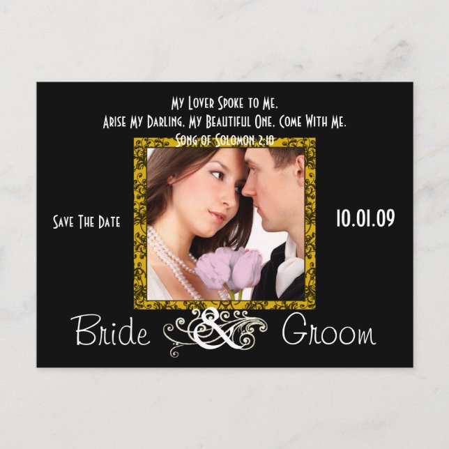 Carte Postale Faire-part Sauvegarder la date avec votre photo (Devant)