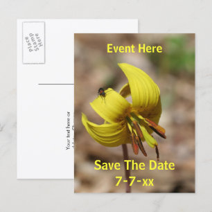 Carte Postale Faire-part Sauvegarder la date Fleur de Lys de Truite Sauvage