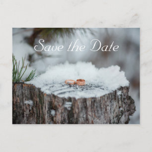 Carte Postale Faire-part Sauvegarder la date--Mariage d'hiver