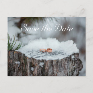 Carte Postale Faire-part Sauvegarder la date--Mariage d'hiver
