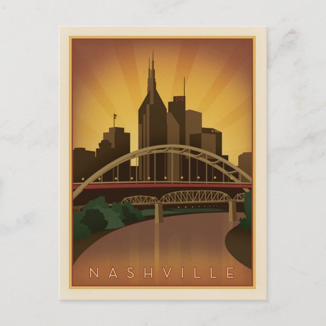Carte Postale Faire-part Sauvegarder la date | Nashville, TN - Legacy Bridg (Devant)