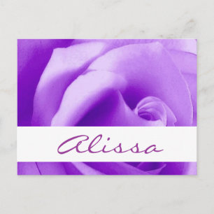 Carte Postale Faire-part Sauvegarder la date Rose Violette de Rêve V22A