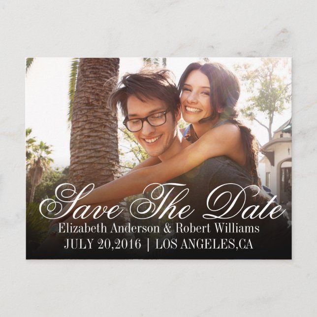 Carte Postale Faire-part Sauvegarder la date | Sauver la date de notre mari (Devant)