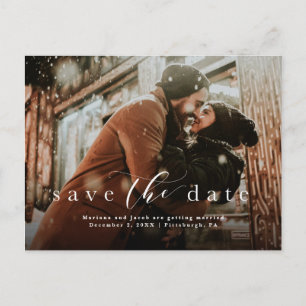 Carte Postale Faire-part Sauvegarder la date scénario simple photo