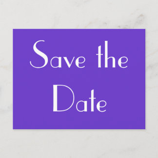 Carte Postale Faire-part Sauvegarder la Date/Violet