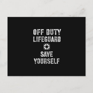 Carte Postale Faire-part Sauvegardez-Vous Sauvage Garde De Piscine À L'Écar