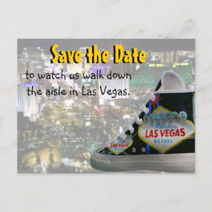 Carte Postale Faire-part Sauver Date Promenade dans l'allée à Las Vegas