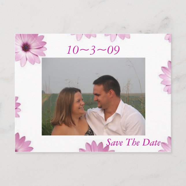 Carte Postale Faire-part Sauver la date (Devant)