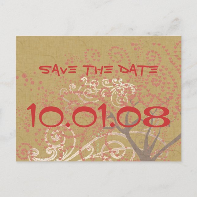 Carte Postale Faire-part Sauver la date - (Devant)