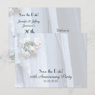 Carte Postale Faire-part Sauver la date Annonce du 20e anniversaire
