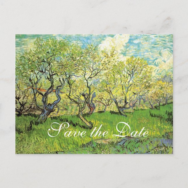 Carte Postale Faire-part sauver la date, mariages de printemps (Devant)
