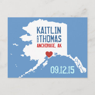 Carte Postale Faire-part Sauver la date - Personnalisable - Alaska