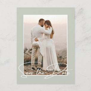 Carte Postale Faire-part Sauver La Date Photo Chic Annonce De Mariage Éléga