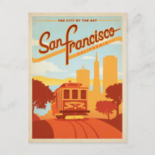 Carte Postale Faire-part Sauver la Date San Francisco, CA Ville par la B