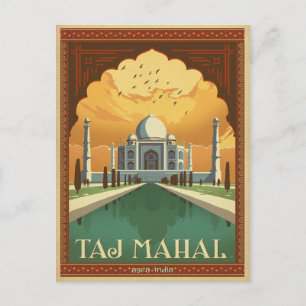 Carte Postale Faire-part Sauver la date   Taj Mahal, Inde