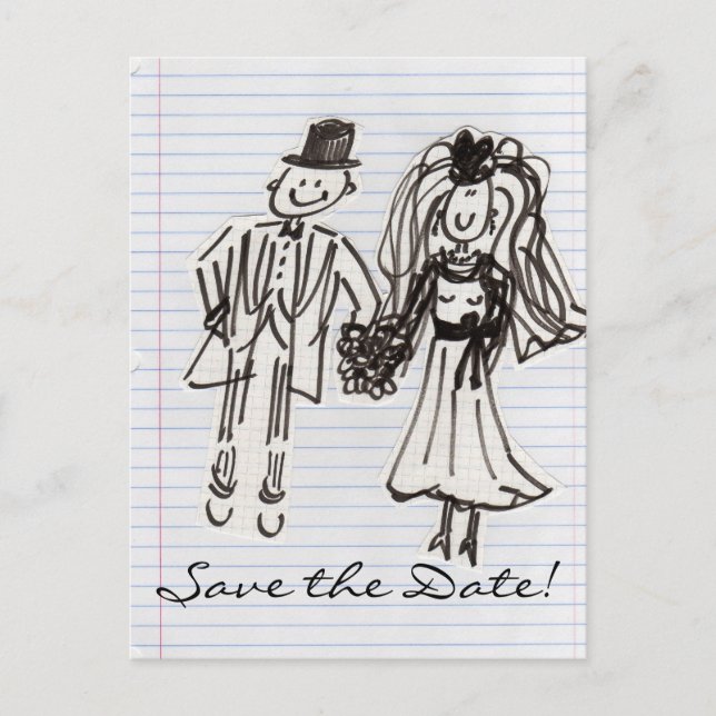 Carte Postale Faire-part Sauvez la date ! (Devant)