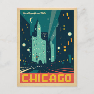 Carte Postale Faire-part Sauvez la date Chicago, IL La Magnifique Promena