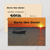Sauvez la date du 40e anniversaire, bateau de pêch