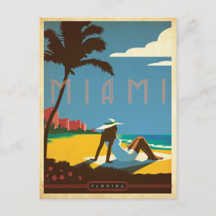 Carte Postale Faire-part Sauvez la date   Miami, FL