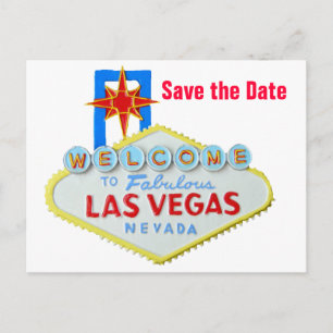 Carte Postale Faire-part Sauvez les mariages de Las Vegas de date