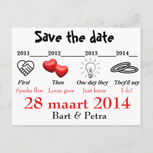Carte Postale Faire-part Save the date (Devant)