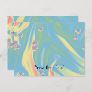 Carte Postale Faire-part Save the Date 55th Birthday Celebration Pastel