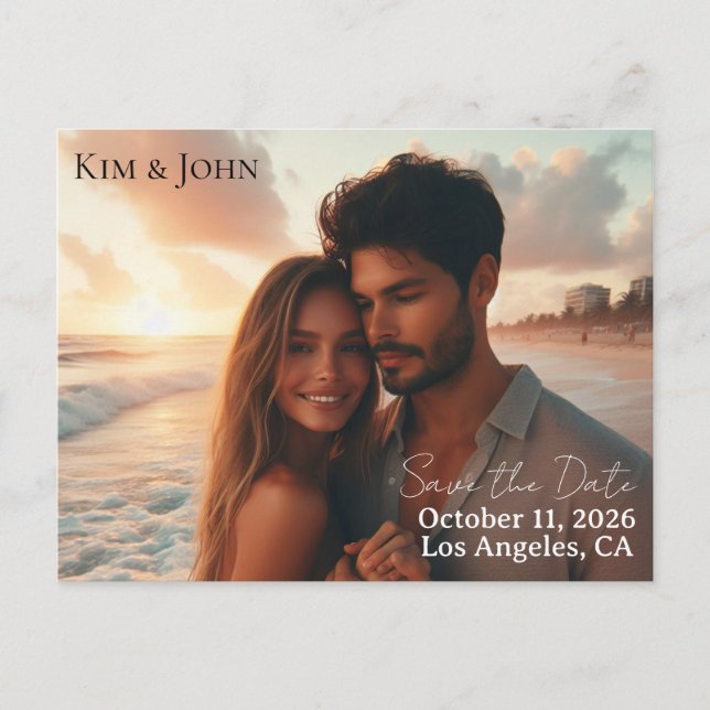 Carte Postale Faire-part Save the Date Announcement Postcard (Devant)