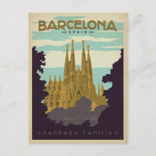 Carte Postale Faire-part Save the date Barcelone, Espagne Sagrada Familia