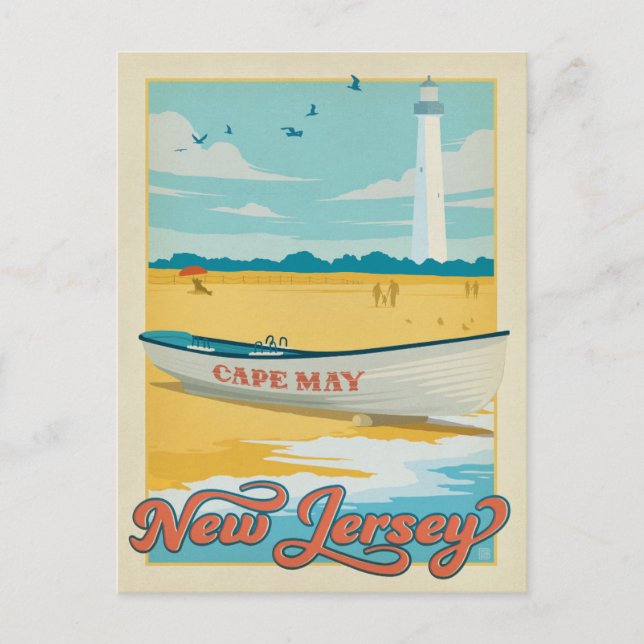 Carte Postale Faire-part Save the date | Cape May, NJ (Devant)