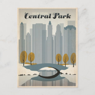 Carte Postale Faire-part Save the date Central Park, NYC - Neige