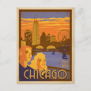 Carte Postale Faire-part Save the date Chicago, IL - Navy Pier