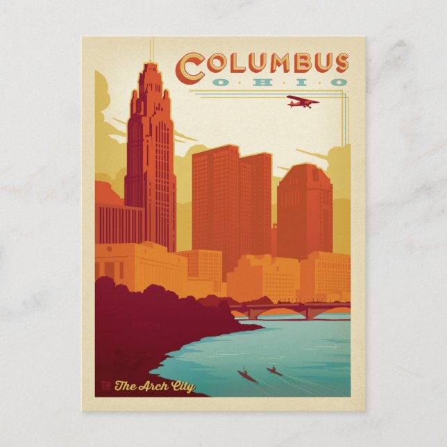 Carte Postale Faire-part Save the date | Columbus, OH (Devant)