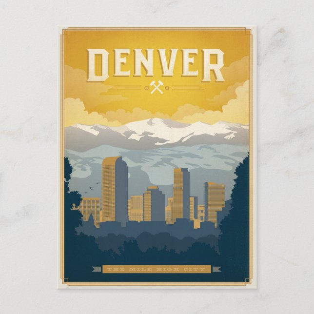 Carte Postale Faire-part Save the date | Denver, CO (Devant)