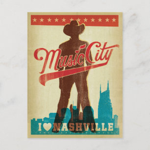 Carte Postale Faire-part Save the date   I Love Nashville