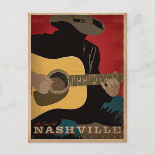 Carte Postale Faire-part Save the date   Le son de Nashville