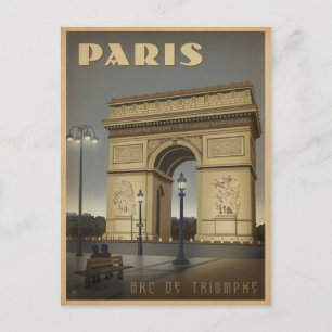Carte Postale Faire-part Save the date Paris - Arc De Triomphe
