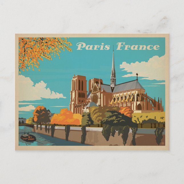 Carte Postale Faire-part Save the date | Paris, France (Devant)