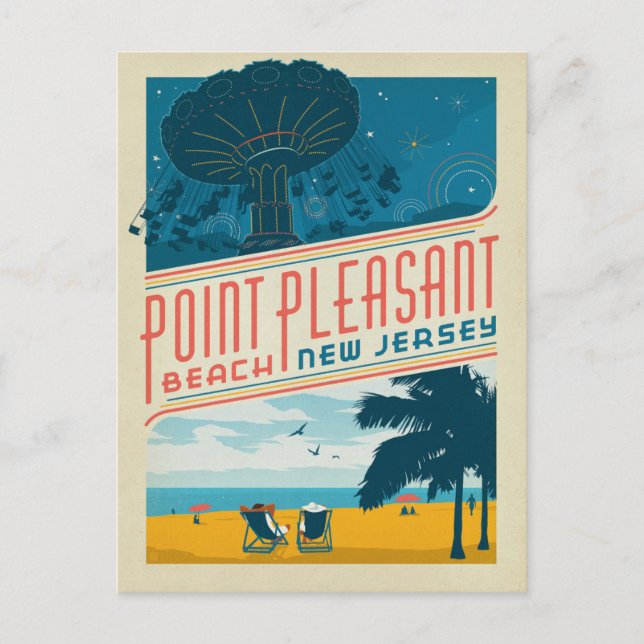 Carte Postale Faire-part Save the date | Point Pleasant, NJ (Devant)