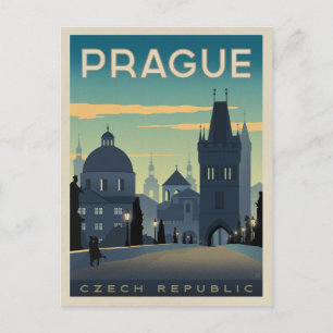 Carte Postale Faire-part Save the date   Prague, République tchèque