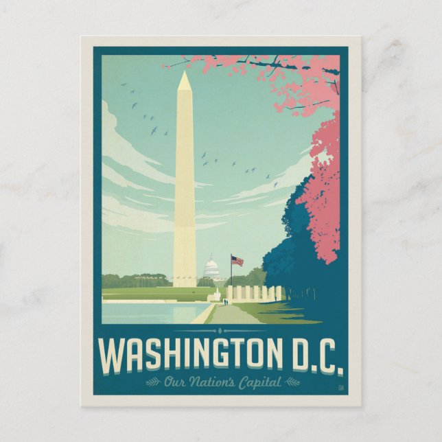 Carte Postale Faire-part Save the date | Washington, D.C. 2 (Devant)