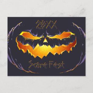 Carte Postale Faire-part Scary Black Jack O'lantern