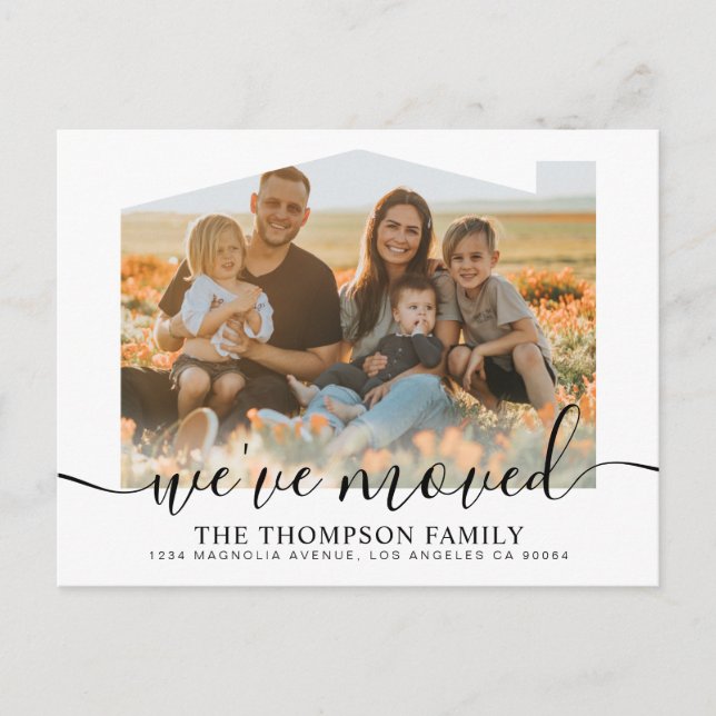 Carte Postale Faire-part Scénario moderne Nous avons déménagé dans une nouv (Devant)